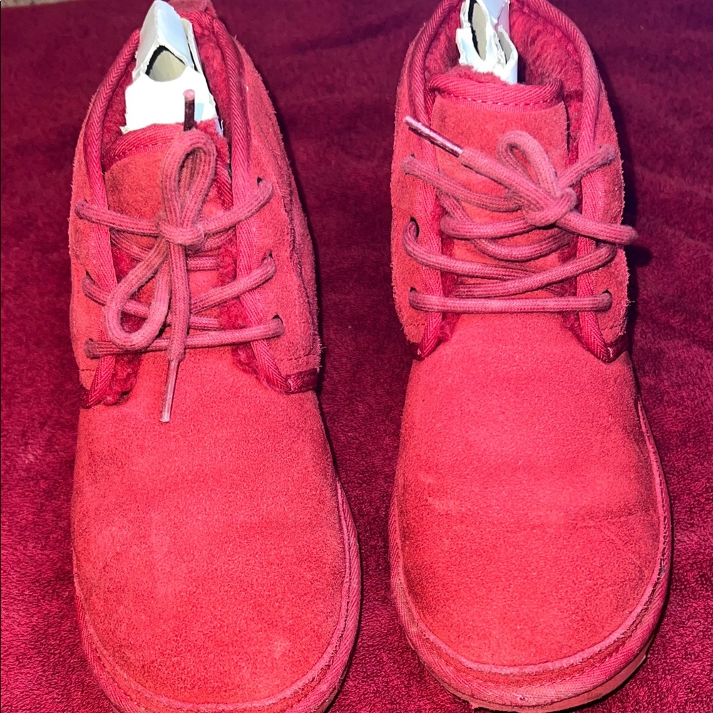 UGG Neumel Red Suede Boots UNISEX - Picture 1 of 5